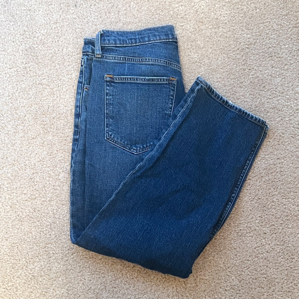 Abercrombie & Fitch Curve Love Ultra High Rise Ankle Straight Jeans - 12 short